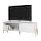 Manhattan Comfort Bowery 55.12 TV Stand, White and Oak 306AMC157 - alternate 4